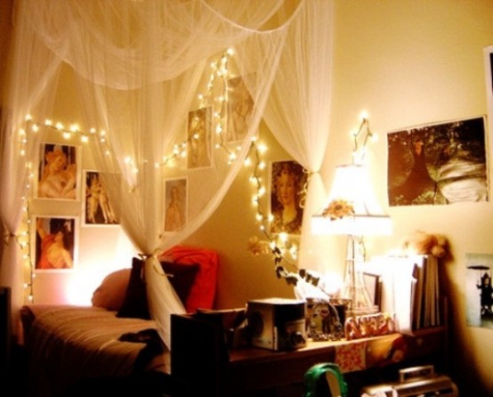 Bedroom Ideas with Christmas Lights
