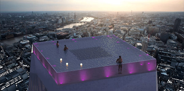 A Londra una infinity pool a 360 gradi su un grattacielo